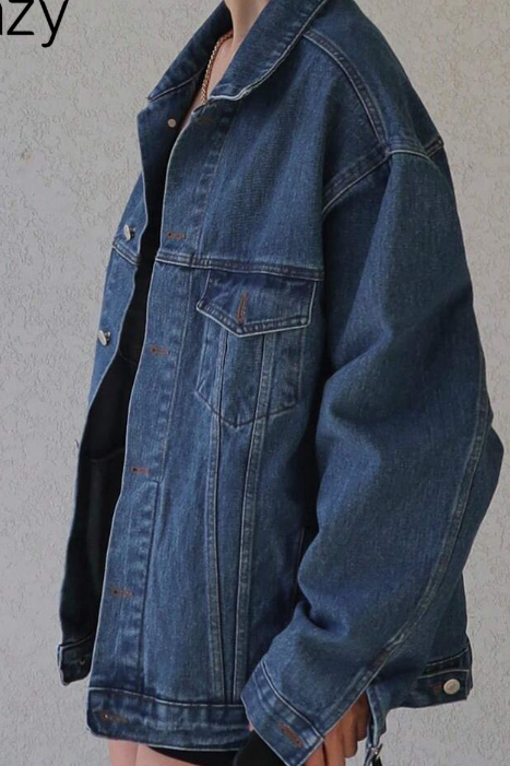 DAZY Women's Loose Fit Denim Jacket And Coat